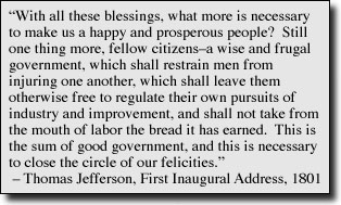 Jefferson on good government.